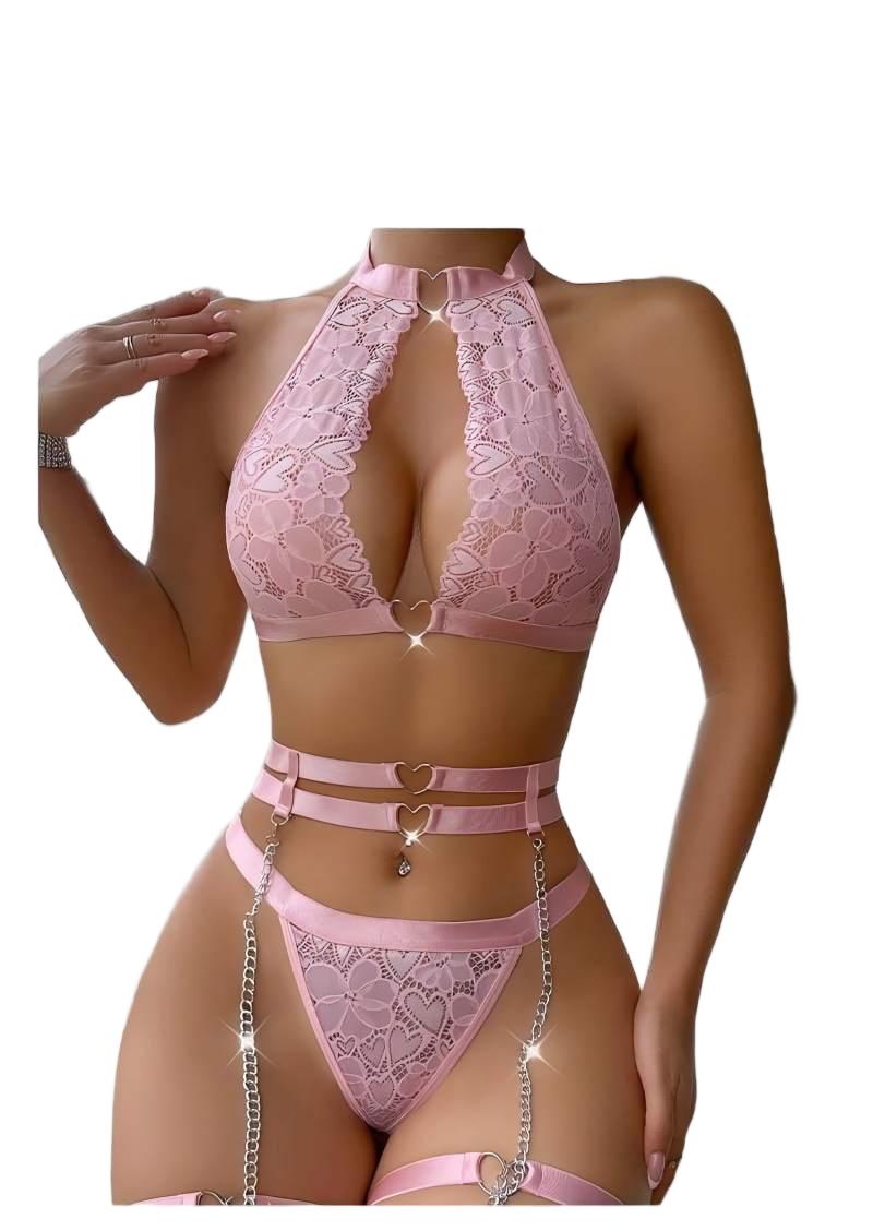 Minimizer Bra Women - طقم لانجري مثير من الدانتيل بتصميم