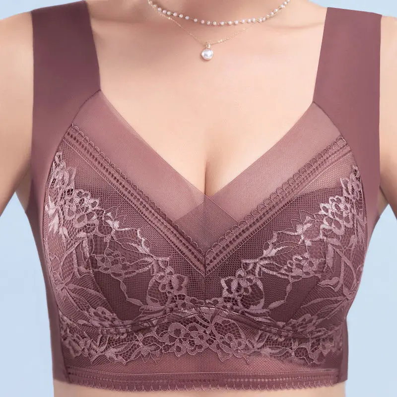 L-6L النساء حمالة صدر كبيرة رف - مراجعة Lace Bralette Set وسعره